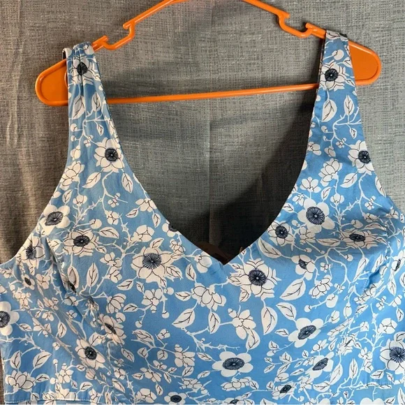 Hell Bunny Blue Floral 50s Retro Swing Dress 4XL Pockets Rockabilly Pinup Swing - Picture 2 of 14